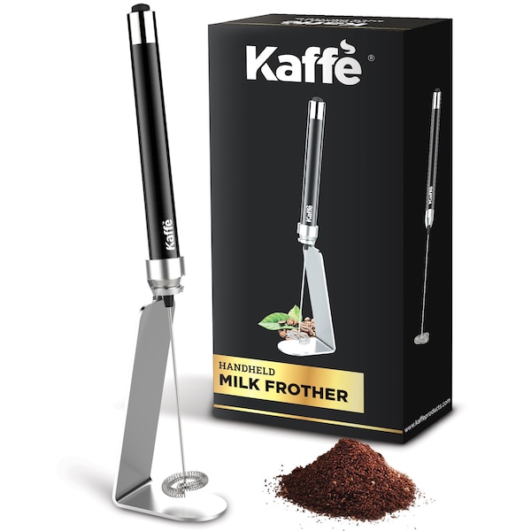 Kaffe Handheld Milk Frother with Stand Multipurpose Kitchen Milk Frother Tool - Black KF6010 - main